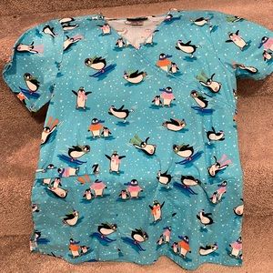 Penguin scrub top